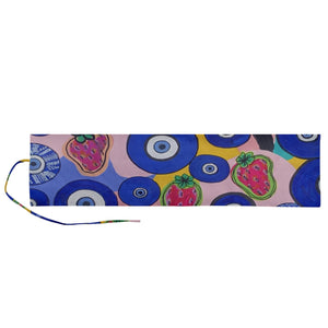 “Ojo and Strawberries” Roll Up Canvas Paintbrush Holder